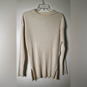 Kotn ribbed long sleeve top in small cream